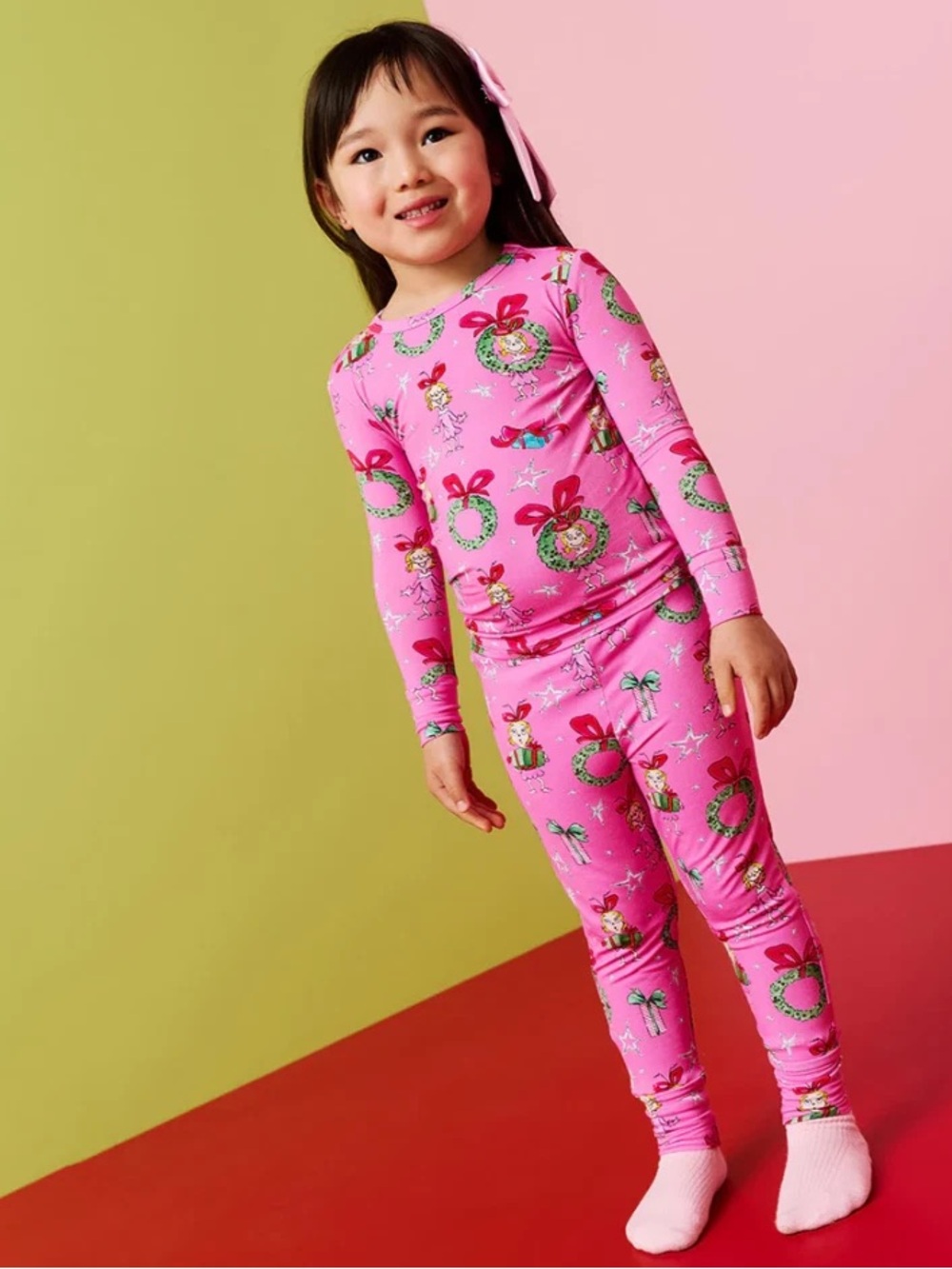 Posh Peanut Cindy Lou Who Pajama Set Girls Size 2T Dr. Seuss The Grinch